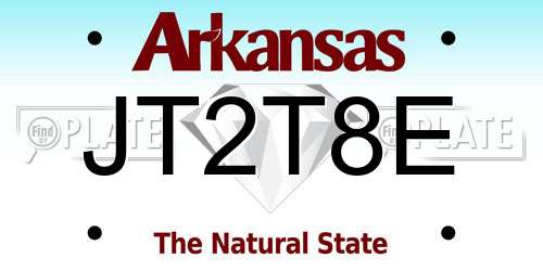 JT2T8E Arkansas License Plate