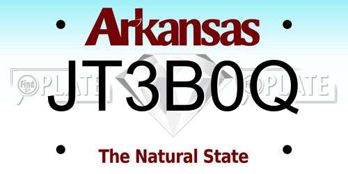 JT3B0Q Arkansas License Plate