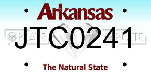 JTC0241 Arkansas License Plate