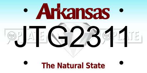JTG2311 Arkansas License Plate