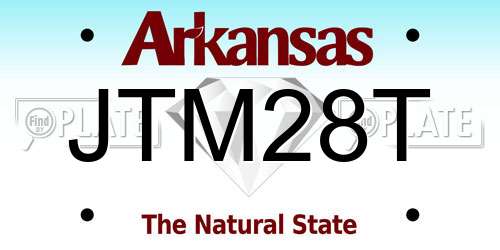 JTM28T Arkansas License Plate