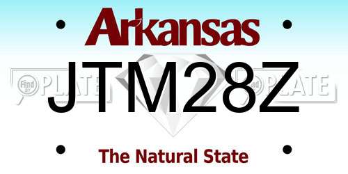 JTM28Z Arkansas License Plate