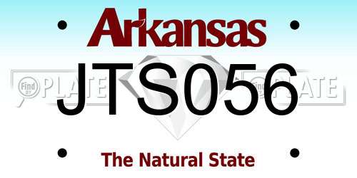 JTS056 Arkansas License Plate