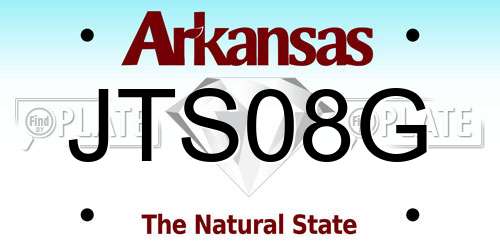JTS08G Arkansas License Plate
