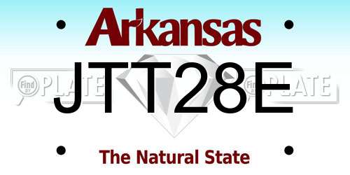JTT28E Arkansas License Plate