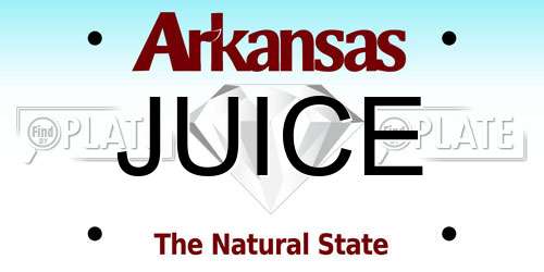 JUICE Arkansas License Plate