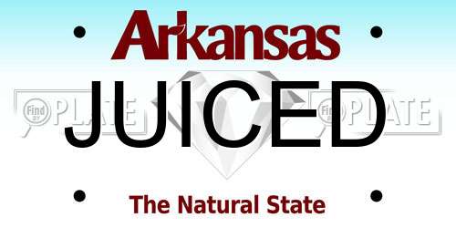 JUICED Arkansas License Plate