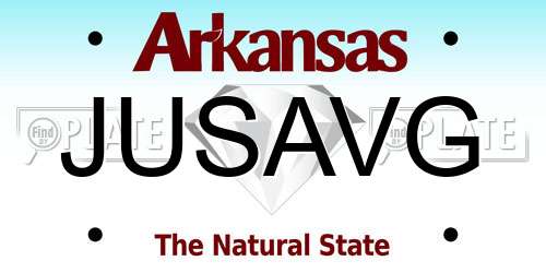 JUSAVG Arkansas License Plate