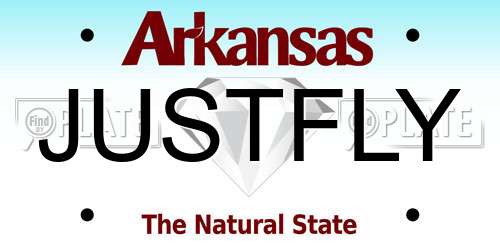 JUSTFLY Arkansas License Plate