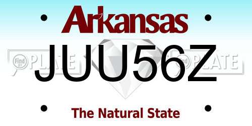 JUU56Z Arkansas License Plate
