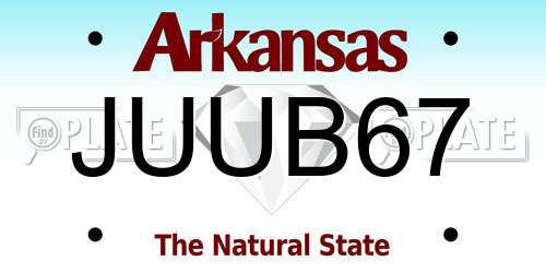 JUUB67 Arkansas License Plate