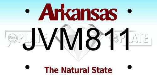 JVM811 Arkansas License Plate