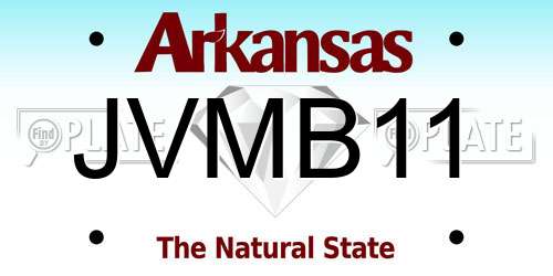 JVMB11 Arkansas License Plate