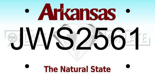 JWS2561 Arkansas License Plate