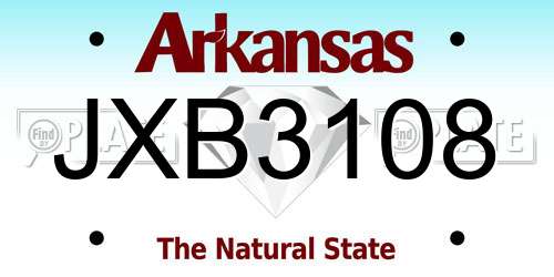 JXB3108 Arkansas License Plate