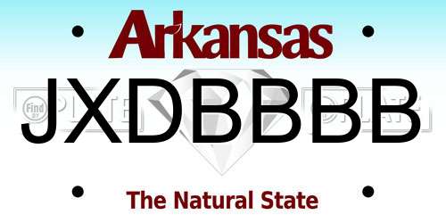 JXDBBBB Arkansas License Plate