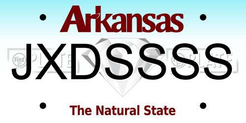 JXDSSSS Arkansas License Plate