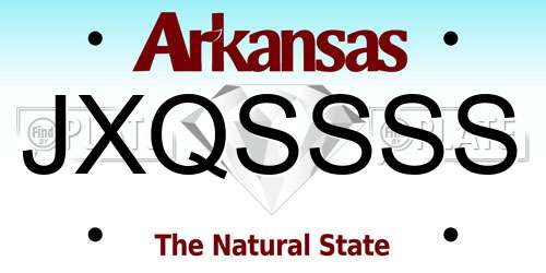 JXQSSSS Arkansas License Plate