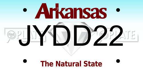 JYDD22 Arkansas License Plate