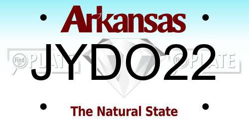 JYDO22 Arkansas License Plate