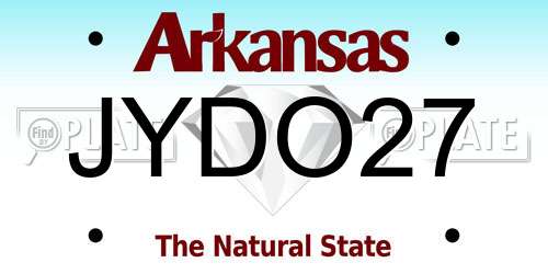 JYDO27 Arkansas License Plate