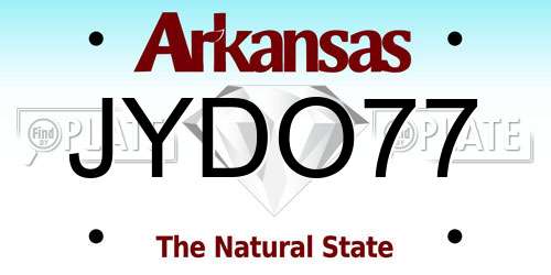JYDO77 Arkansas License Plate