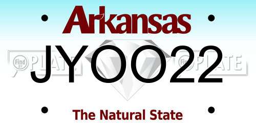 JYOO22 Arkansas License Plate