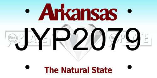 JYP2079 Arkansas License Plate