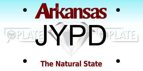 JYPD Arkansas License Plate