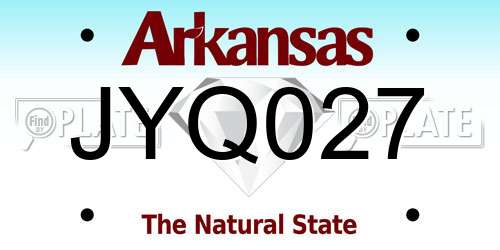 JYQ027 Arkansas License Plate