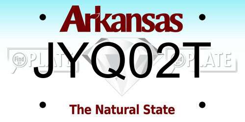 JYQ02T Arkansas License Plate