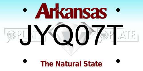 JYQ07T Arkansas License Plate