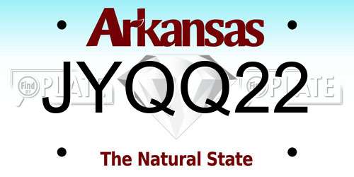 JYQQ22 Arkansas License Plate
