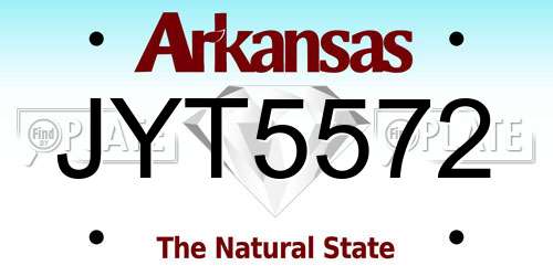 JYT5572 Arkansas License Plate