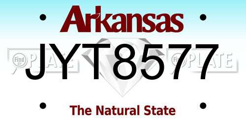 JYT8577 Arkansas License Plate