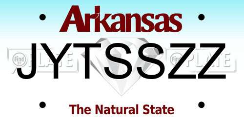 JYTSSZZ Arkansas License Plate