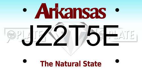 JZ2T5E Arkansas License Plate