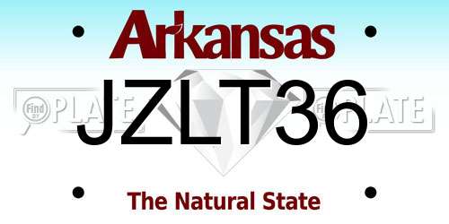 JZLT36 Arkansas License Plate