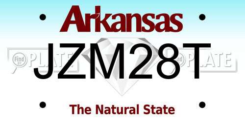 JZM28T Arkansas License Plate