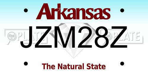 JZM28Z Arkansas License Plate