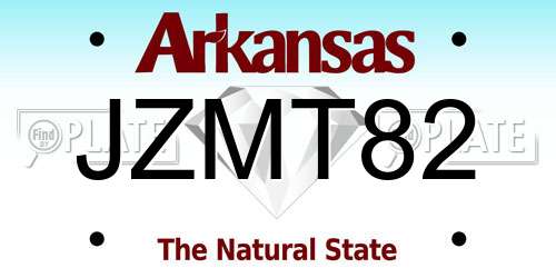 JZMT82 Arkansas License Plate