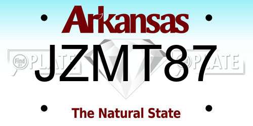 JZMT87 Arkansas License Plate