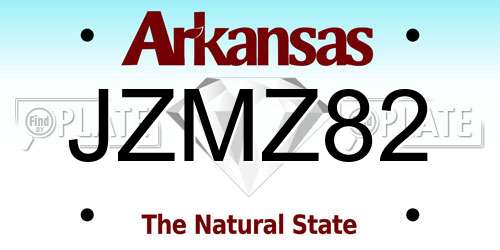 JZMZ82 Arkansas License Plate