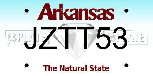 JZTT53 Arkansas License Plate