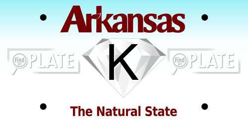 K Arkansas License Plate