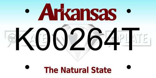 K00264T Arkansas License Plate