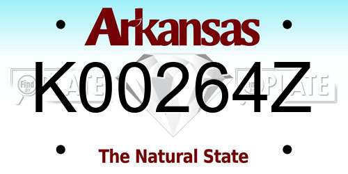 K00264Z Arkansas License Plate