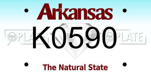 K0590 Arkansas License Plate