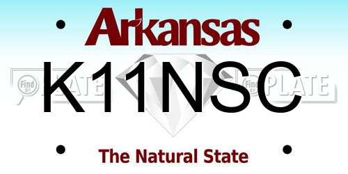 K11NSC Arkansas License Plate