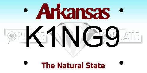 K1NG9 Arkansas License Plate